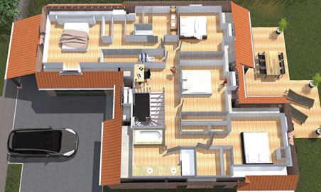 Plan construction maison 3d